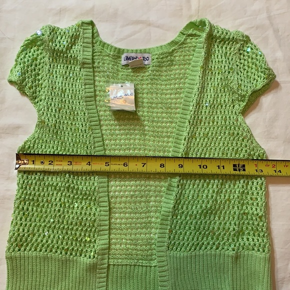 Limited Too green sequin cardigan NWT - Picture 8 of 8